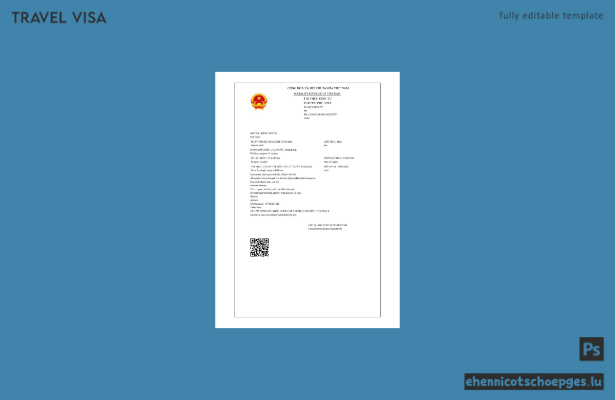 Vietnam-E-Visum: Beispielansicht in Word und PDF